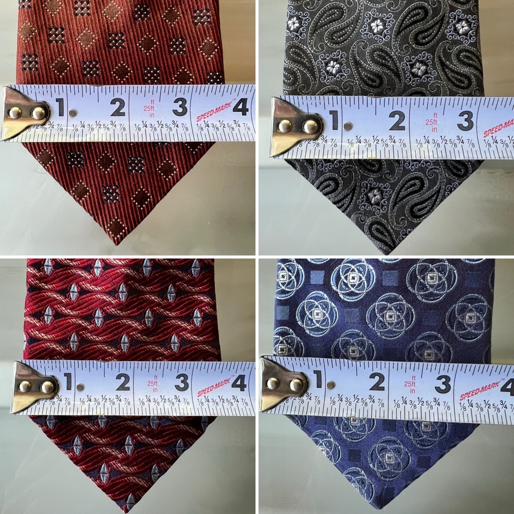 👔4️⃣Bundle of 4 Silk Neck Ties / Neckties by John W. Nordstrom—Standard Length - Picture 12 of 15